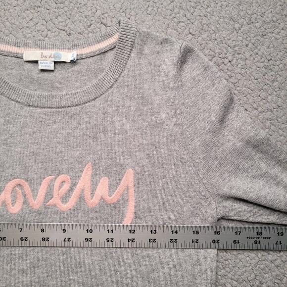 Boden Sweater Womens XS Gray Lovely Cashmere Wool Blend Crewneck Knit - Picture 6 of 8